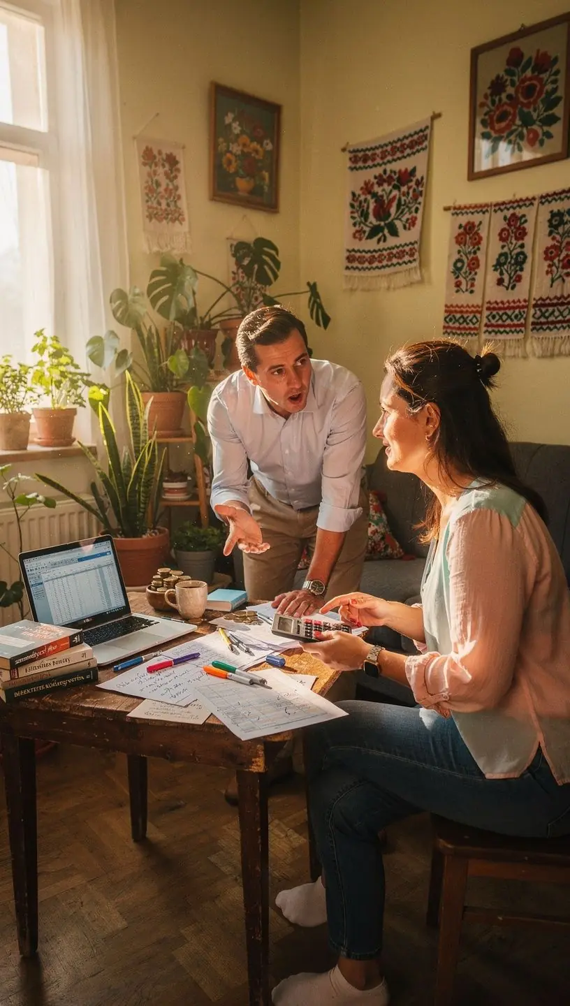 Pénzügyi szakértő, aki tanácsokat ad a fenntartható pénzügyi szokások kialakításához.